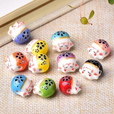 5pcs 14mm Fortune Claws Cat Loose Ceramic Porcelain Beads For Jewelry Making DIY