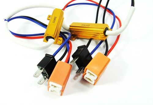 2 H7 LED Fog Light HeadLight Warning Resistor Wiring Harness DRL Canbus No Error