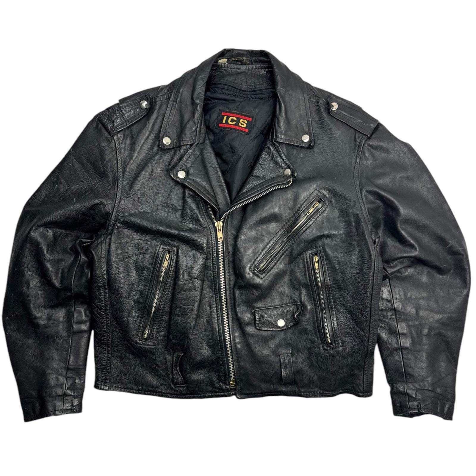 VESTE EN CUIR DE BIKER LEATHER JACKET VINTAGE