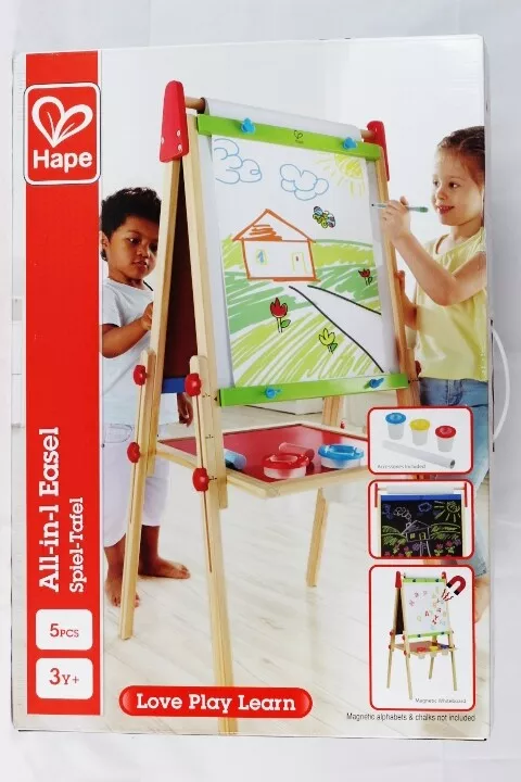 Hape Kids All in 1 Wooden Art Easel Chalkboard E1010 Love Play