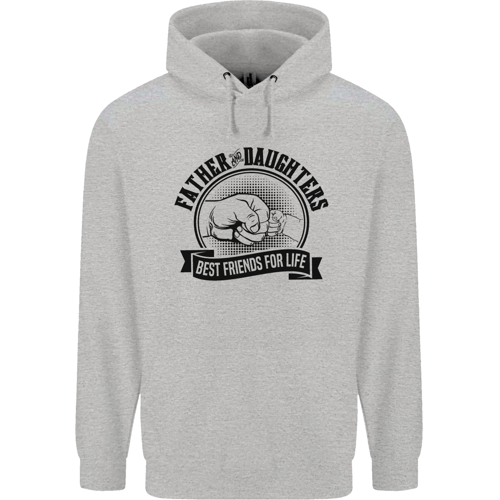 Father & Daughters Best Friends Fathers Day Mens 80% Cotton Hoodie