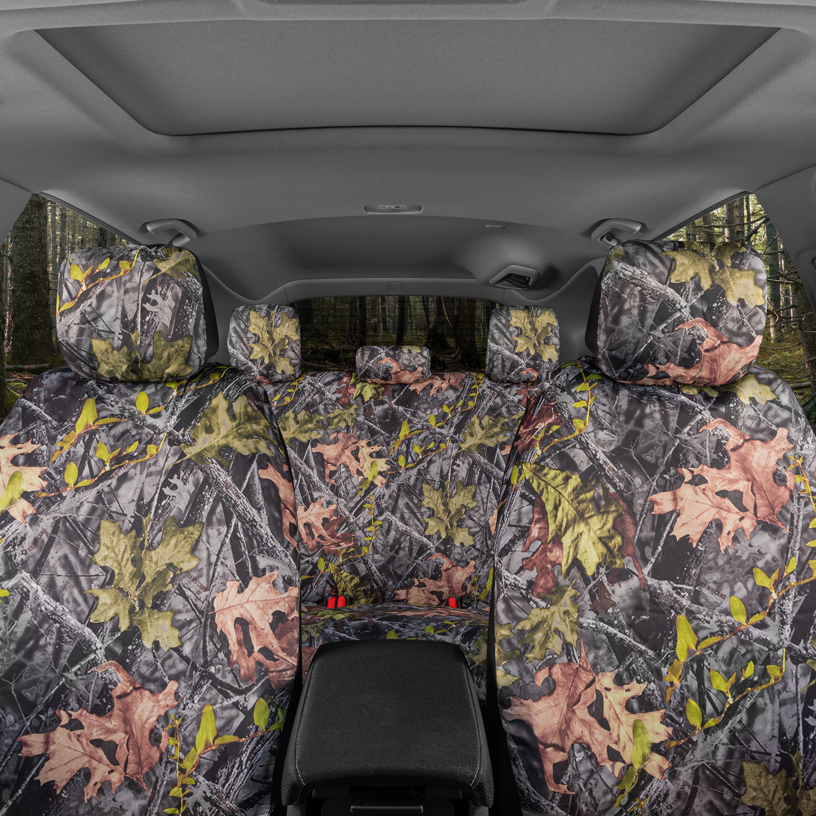 Camo Print Car Seat Covers Full Set for Auto Truck Van SUV Protectors