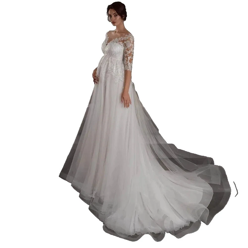 Lace Empire Tulle Wedding Dresses