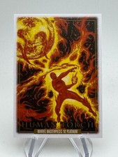 Marvel Masterpieces '92 Platinum HUMAN TORCH Canvas Parallel #31