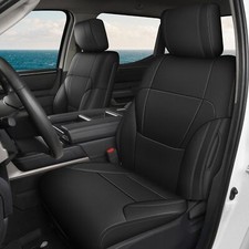 Car 5 Seat Covers For Toyota Tundra 2022-2025 Faux Leather Full Set Waterproof