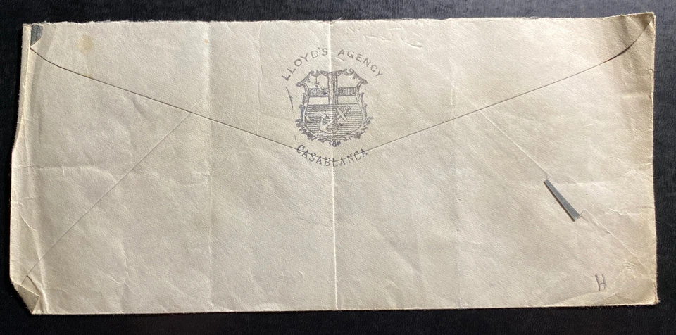 1937 Casablanca British Agencies Morocco Airmail Cover To London England - Image 2 of 2