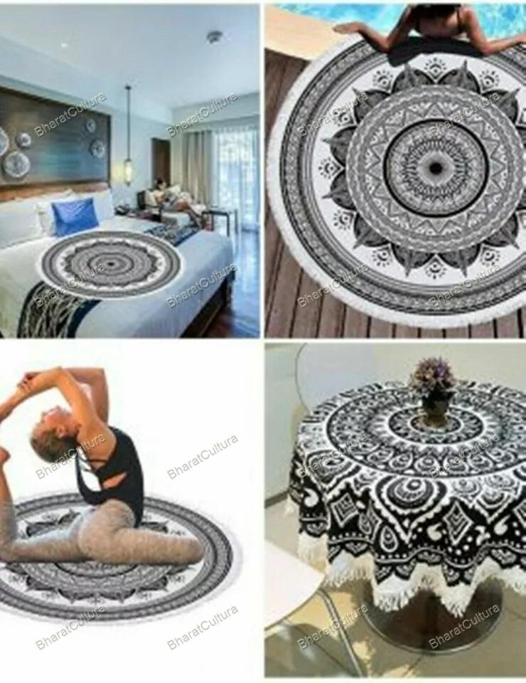 Wall Hanging Hippie Boho Indian Handmade Tapestry Throw Mandala Cotton ...