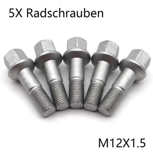 5pc 0009904807 For Mercedes-Benz C124 W124 S124 W201 Car Wheel Lug Bolts M12X1.5 - Bild 2 von 12