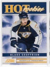 Blake Geoffrion 11-12 Panini Score Hockey Hot Rookies RC 518 Nashville Predators