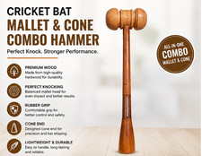 Bat Knocking Mallet & Cone Combo for Cricket ...