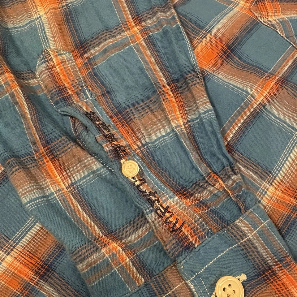 Superdry Camisa Hombre XL Azul Naranja Cuadros “The Paperweight Shirt” Foto 3 de 4