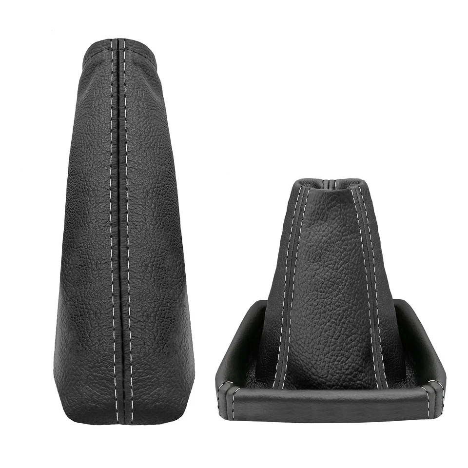 Borsa cambio + cuffia freno a mano per Opel Astra H 2004-2010 vera pelle cucitura grigio - Immagine 4 di 4