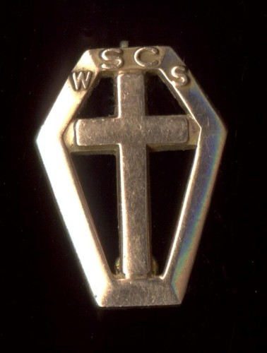 10K 1.88 Gram Fine Solid Yellow Gold 18mm Cross WSCS Christian Service Pin *kh