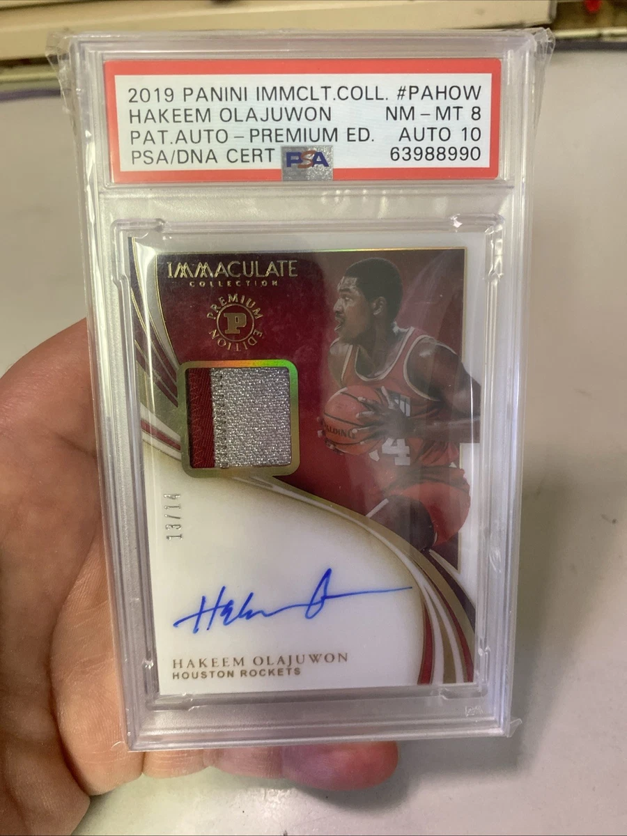Panini Hakeem Olajuwon Basketball Autographed Sports Trading Cards
