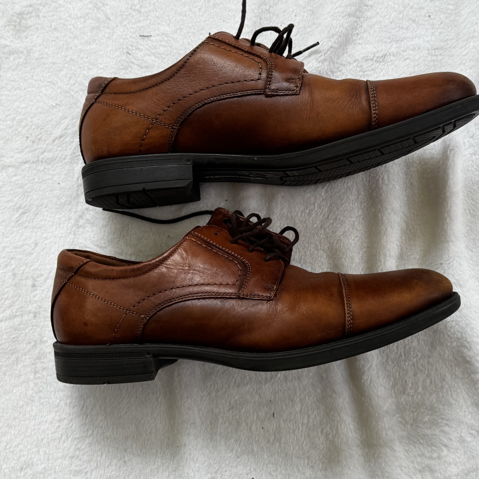SAOLA Scarpe Florsheim da uomo taglia 9D in pelle marrone Comfortech Ortholite Oxford eleganti