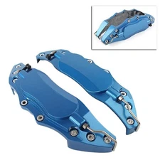 2pcs Car 3D Metal Brake Caliper Covers Universal For 18" Front & Rear Large Blue