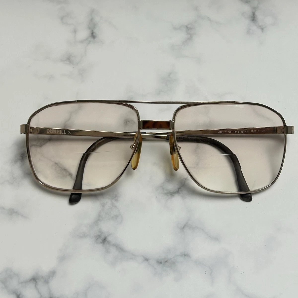 90S ダンヒル DUNHILL 牛角トリム アビエイター サングラス 135 90S ダンヒル DUNHILL 牛角トリム アビエイター サングラス 135 90S