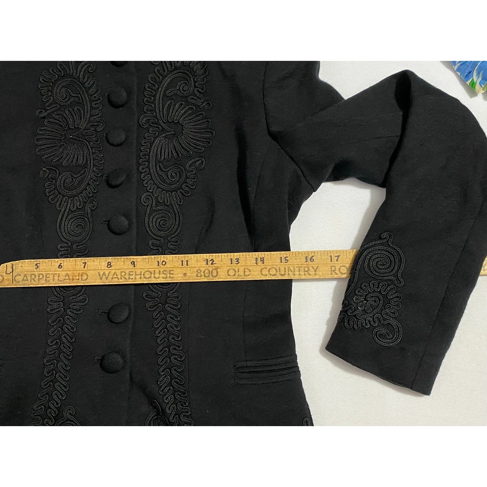 Polo Ralph Lauren Riding Jacket Women’s Size 6 Black Soutache Blazer Equestrian  - Image 3 of 4