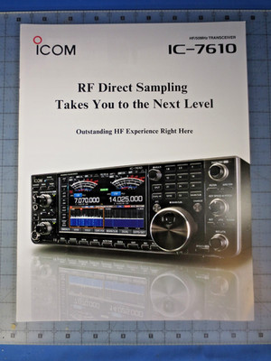 Icom IC-7610 HF/50MHz Transceiver ICOM Company Brochure full color and  specs