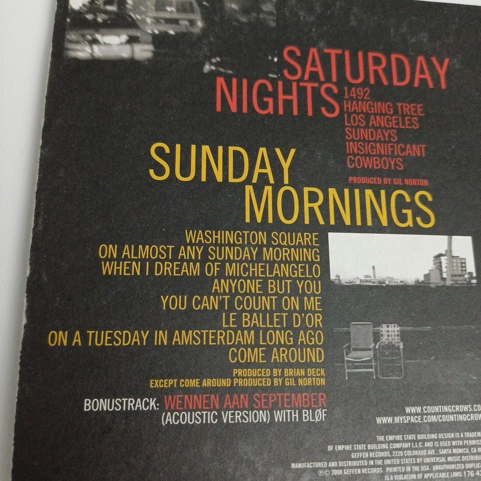 Cd / Counting Crows - Saturday Nights & Sunday Mornings  - Bild 3 von 4