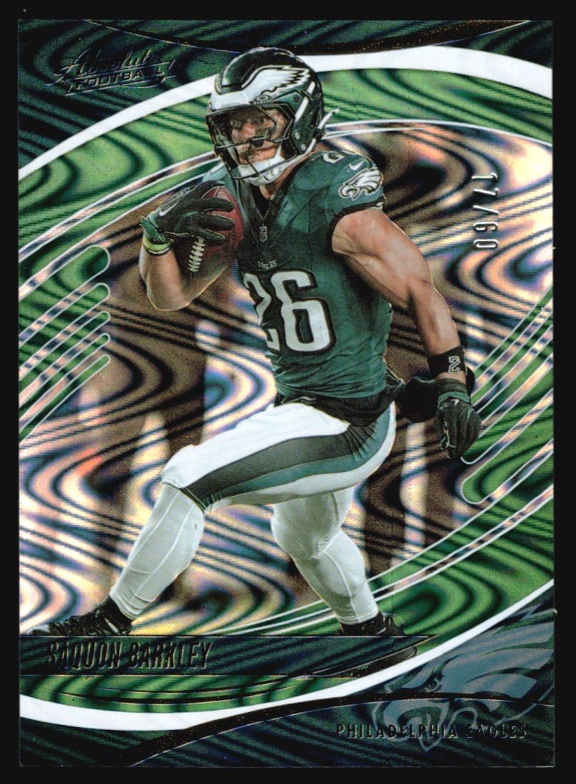2025 Panini Absolute SAQUON BARKLEY Green Waves /60 #2 Jersey Color Match
