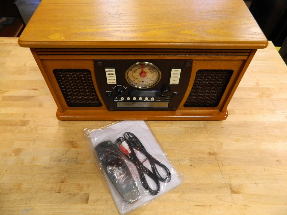 Innovative Technology ITVS-760B Phono/CD+ CD Recorder/Tape/AM/FM Wood New - Image 3 of 4