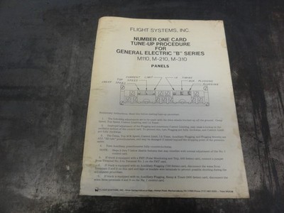 Flight Systems Number One Card Tune-Up Procedure for GE Electric B Series Manual