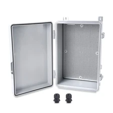 GasSaf ABS Junction Box, Project Box, IP67 Waterproof Plastic Enclosure Hinge...