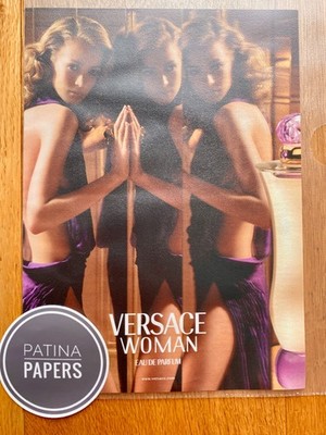 2002 Versace Woman Eau De Parfum Vintage Ad Retro Werbung Reklame