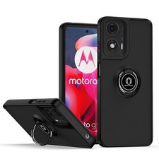 For Moto G Play 2024 Case Car Magnetic Ring Stand Shockproof Hard Cover