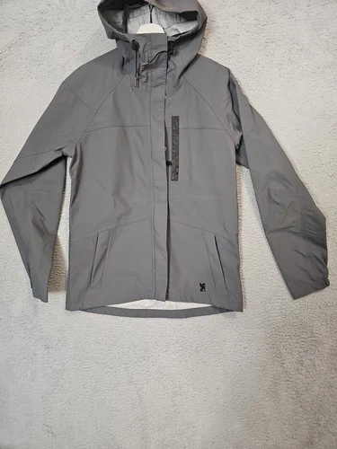 Chrome Industries Storm Cobra Windbreaker Full Zip Hooded Jacket Size S Gray  - product listing photo