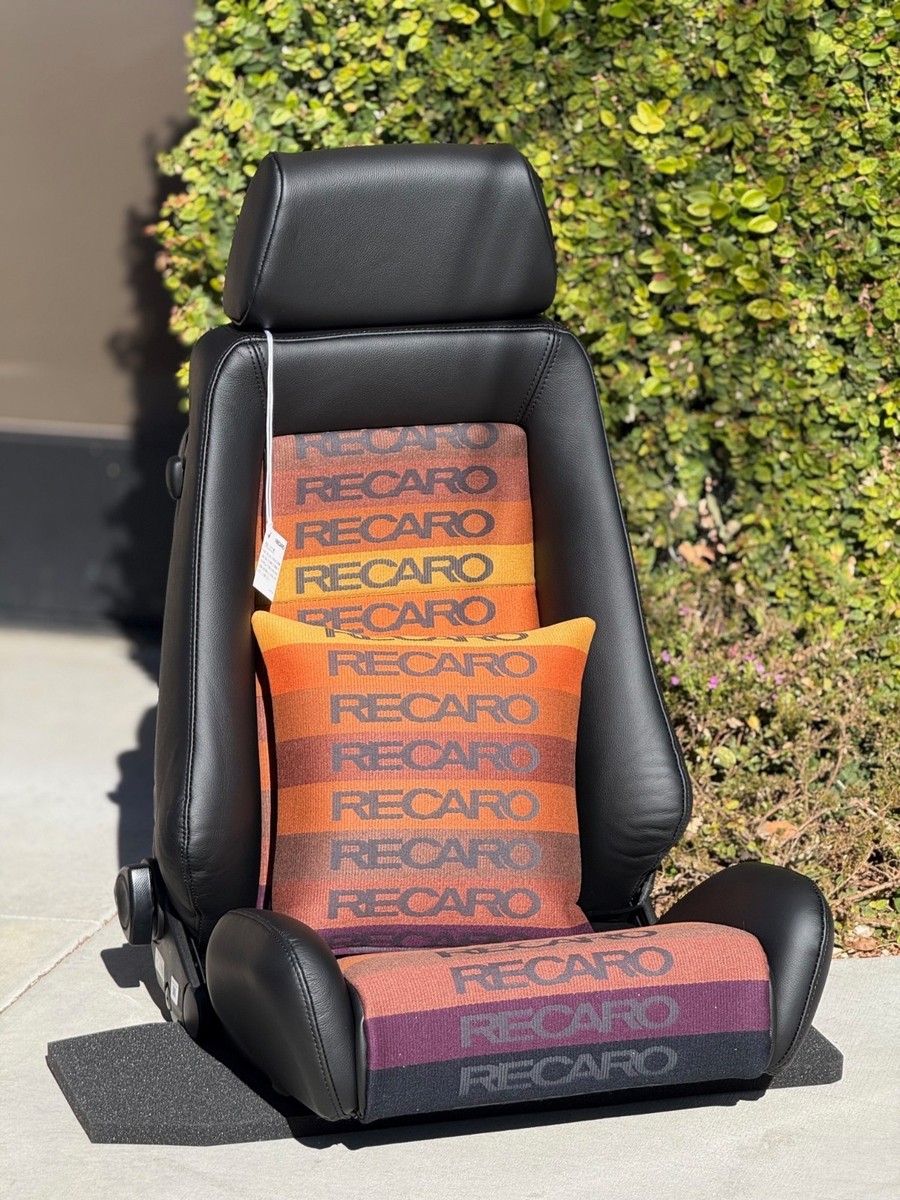 Recaro Classic LX Spektrum Orange / Black Leather Seats (Left +