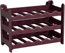 x TheWV Cantinetta Vino in Plastica Modulare Impilabile, Portabottiglie Effetto 