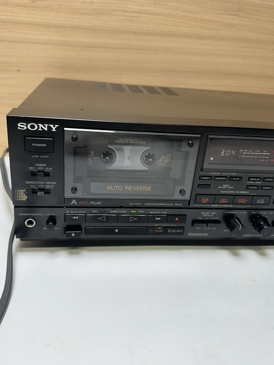 Vintage Sony TC-WR11ES Dual Stereo Cassette Deck Player (please
