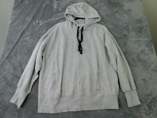 Aerie Hoodie Womens Medium Gray Fleece Pullover Pockets Raglan Sleeve Sweatshirt