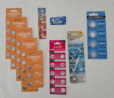 Lot of Various Batteries- 6 Types 50 Total Button Coin - Watch, small device