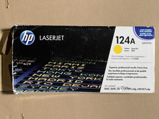 Genuine HP Q6002A, 124A, Yellow Toner Cartridge, OEM-Open/Worn Box