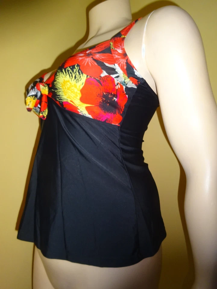Tankini- / Bikini-Oberteil bpc selection bonprix 44 schwarz Cups floral bunt NEU - Bild 3 von 4