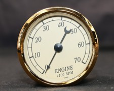 Vdo 333-800 Heritage Gold Tachometer 7000 Rpm 3 38 85mm Gold Bezel - Nos