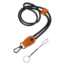 Leather Neck Lanyard, Lanyard with Metal Clasp - 1Set Brown 