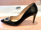 $770 Rupert Sanderson London Black Patent Leather Pumps Heels 40.5 — photo 6
