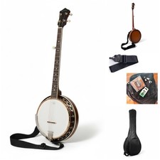 The Recording King RKOH-05 Dirty 30's Resonator Banjo LOT, Bag, Tuner, Strap 