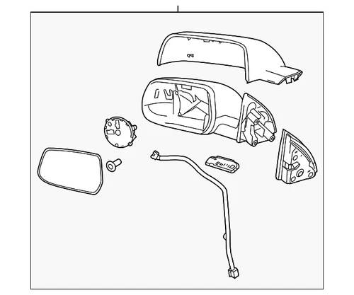 Genuine GM Primed Driver Side Mirror 23467296