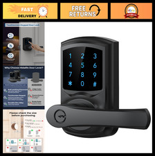 Keyless Entry Door Lock with Handle - Smart Electronic Deadbolt Security System