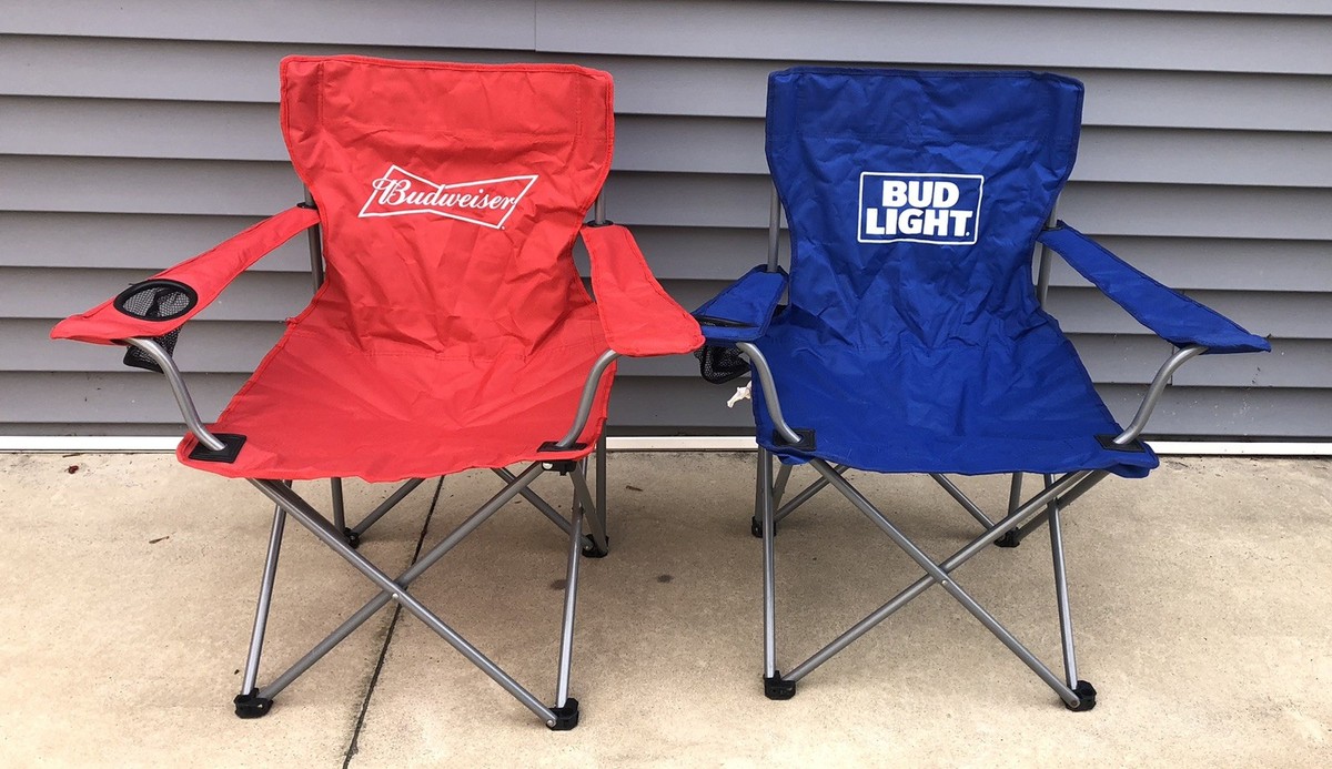 Budweiser and Bud Light Beach Chairs Folding | eBay