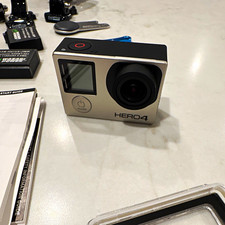 GoPro HERO4 Silver Action Camera Waterproof Bundle w/ Mounts Case Batteries