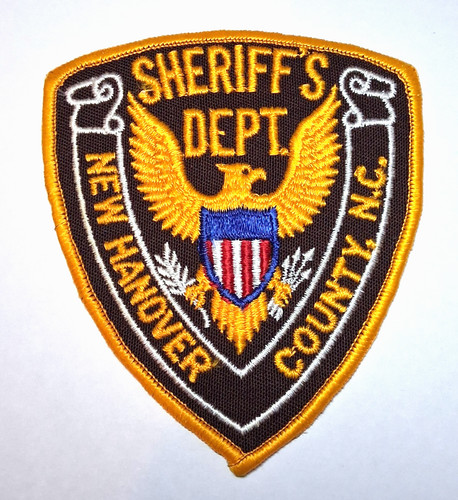New Hanover County North Carolina Sheriff Patch - Old Style - FREE Tracked USPS