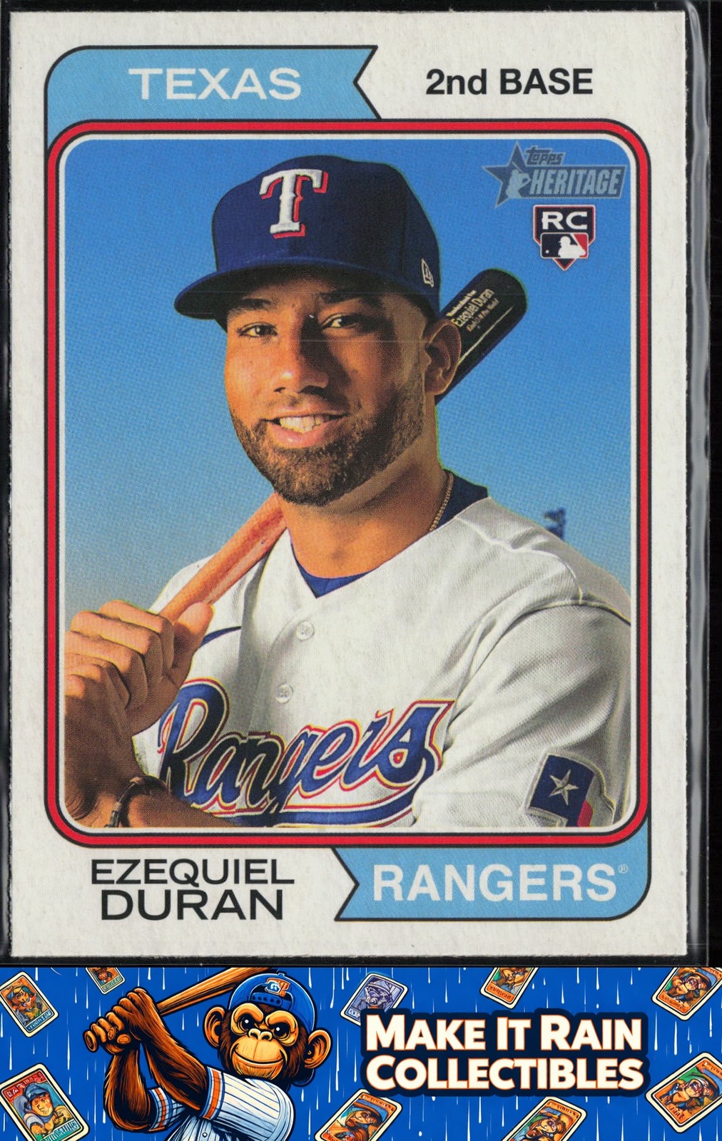 Ezequiel Duran 2023 Topps Heritage #31 Texas Rangers Rookie RC