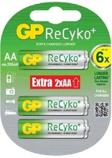 6 PCS Hi-power GP Recyko 2000 mAh 1.2V Ni-MH NIMH Rechargeable AA Battery