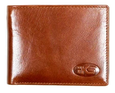 High Quality Italian Leather Men's Wallet Bi-fold, Trifold Black, Brown, Cognac 